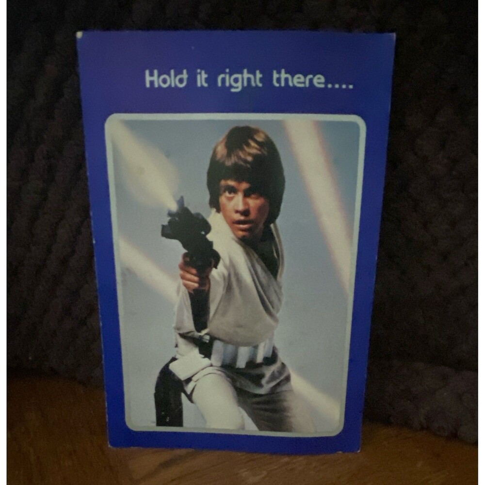 Star Wars Vintage Luke Skywalker Birthday Folded Greeting Card Drawing Board
